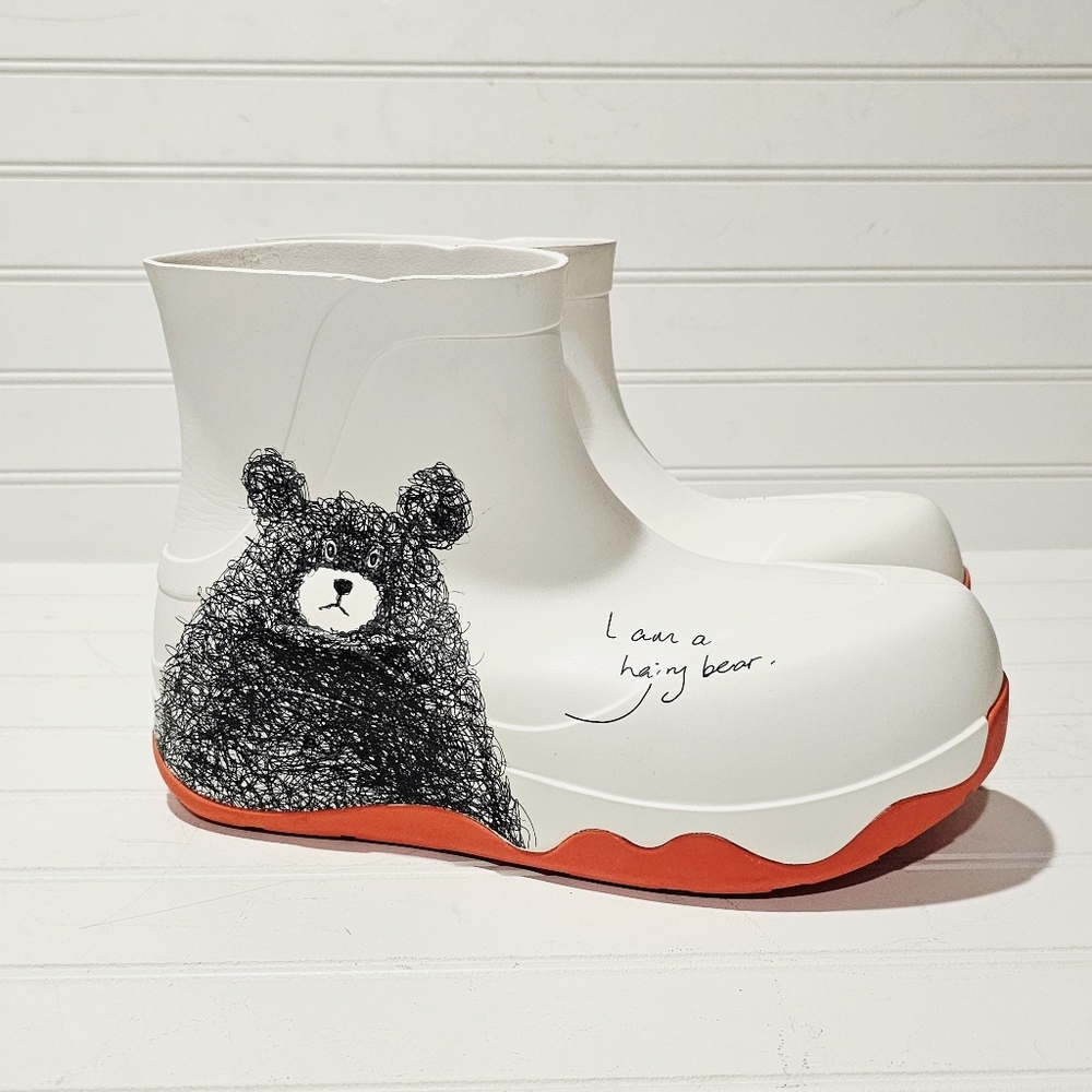 UIN Be With You Navarro Scribble Bear Boots "Very Rare" Women's Size 8-8.5